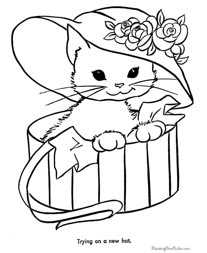 Cat Pictures To Color