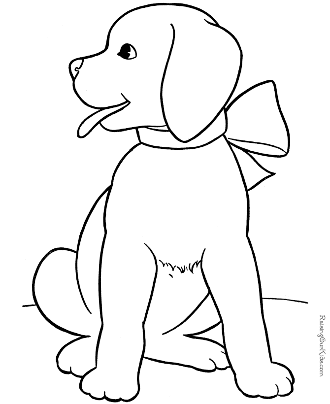 Puppy Animal coloring sheet