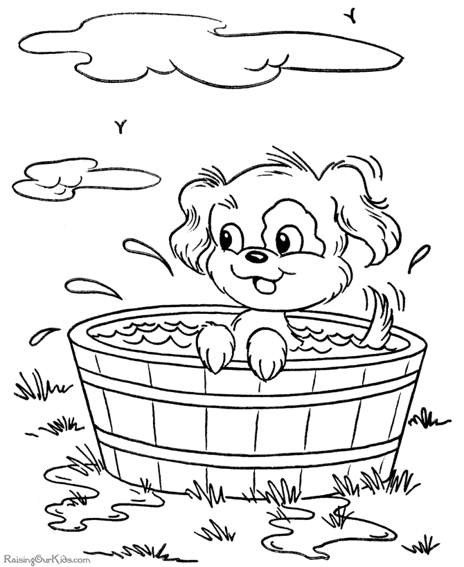 Printable Puppy Coloring Pictures 082 Animal Page Dogs Print