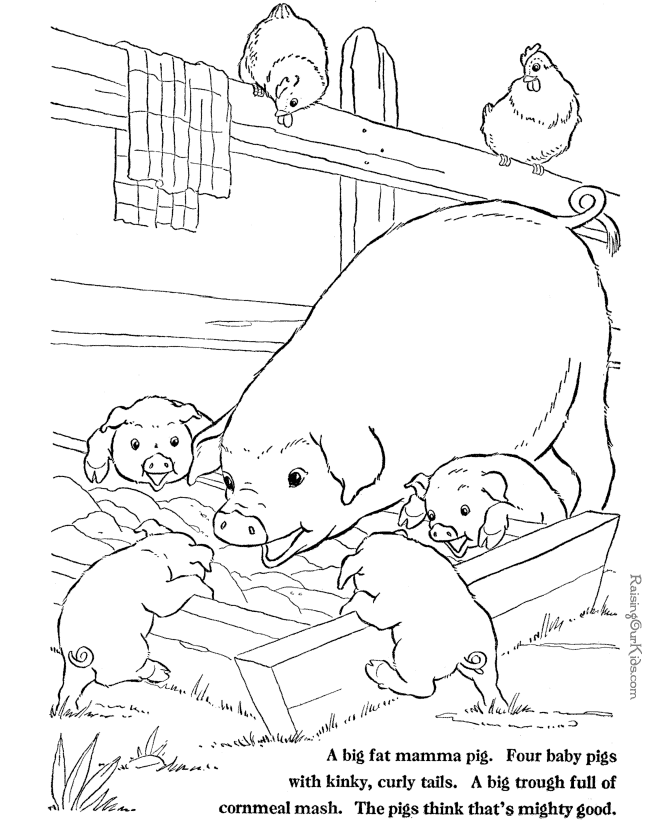 farm animal coloring pages. Farm Animal coloring pages