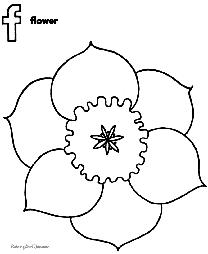 flower images to color. Flower page to color for kid