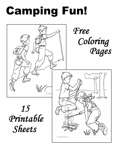 Camping Coloring Pages Sheets and Pictures
