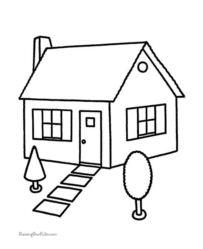 House coloring book pages 001