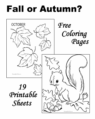 Fall Coloring Pages Free Printable images go banana com