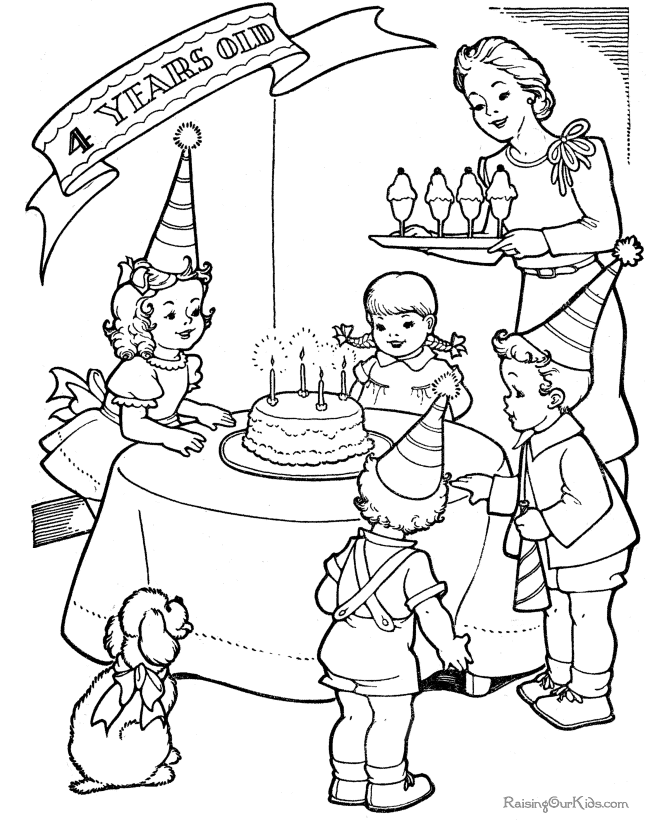 coloring pages party