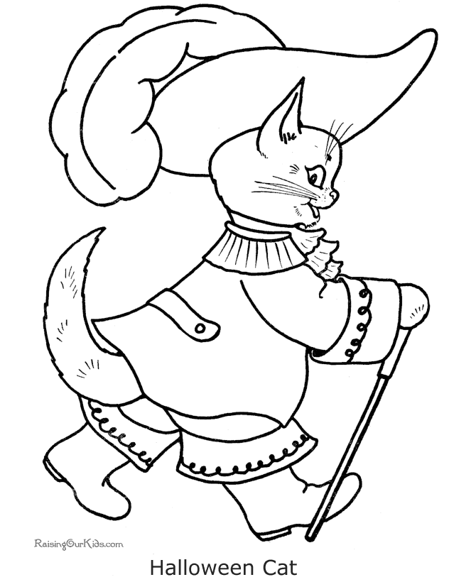 Free Printable Coloring Pages Halloween Cats