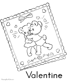 Valentines Card Coloring Pages