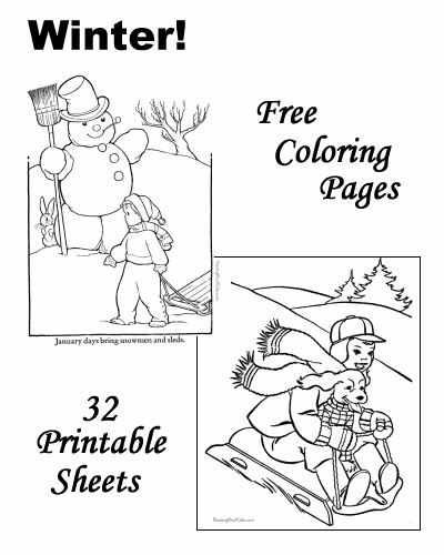 Winter Coloring Pages Christian
