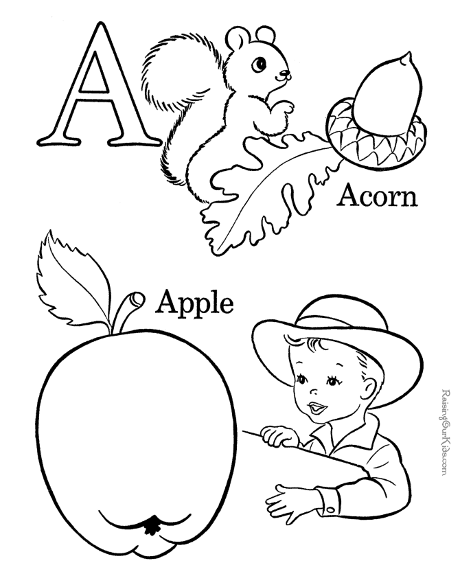 Printable Coloring Alphabet Pages