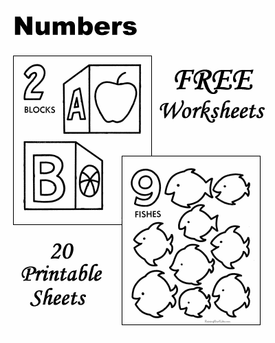 Number Worksheets Toddlers Preschool and Kindergarten