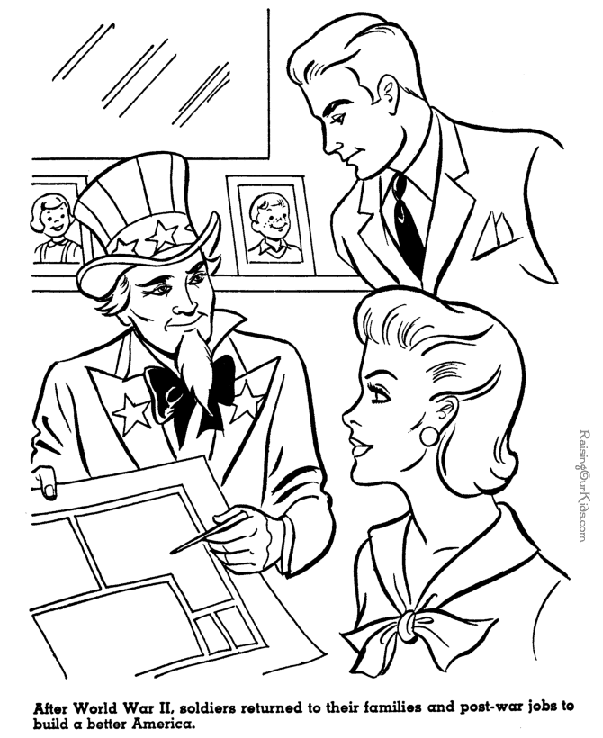 Uncle Sam Picture Coloring Pages Kid 110