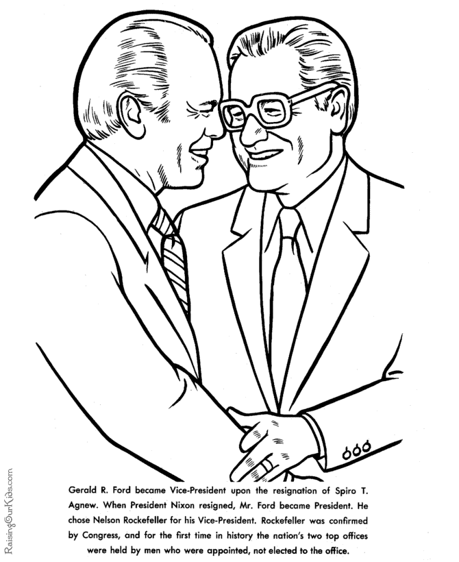 Gerald Ford Coloring pages 002