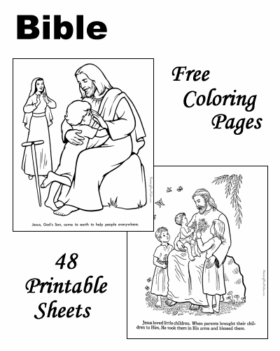 Bible coloring sheets and pictures