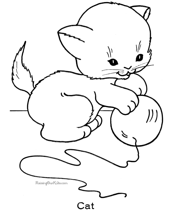 Gambar Free Printable Kitten Coloring Pages 002 Cats Print di Rebanas ...