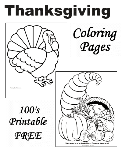 Download Thanksgiving Dinner Coloring Pages