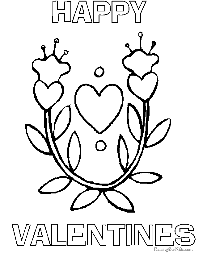 Download Valentine Flower Coloring Pages - 014