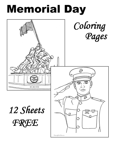 memorial day patriotic coloring pages for kids